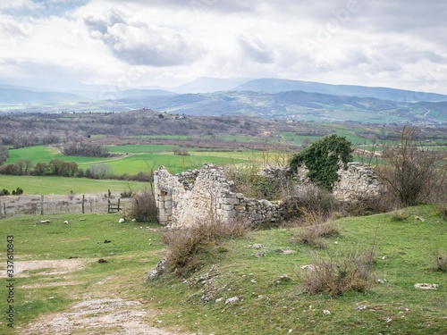 Abandonded haunted village of Ochate, Trevino Country, Burgos, Spain photo