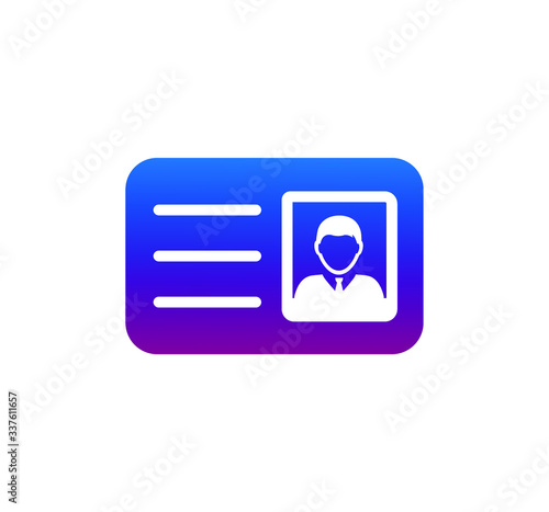 id card icon in vector file