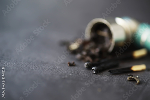 Wallpaper Mural Legalized drugs. Medical prescription smoking drugs. Smoking pipe. A package of narcotic herbs for smoking. Torontodigital.ca