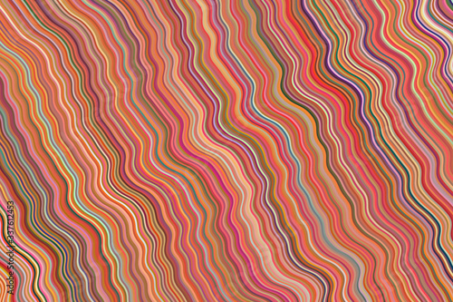 Pink, orange, red and blue ...