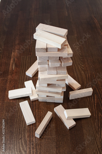 A tower of sticks, a board game for friends