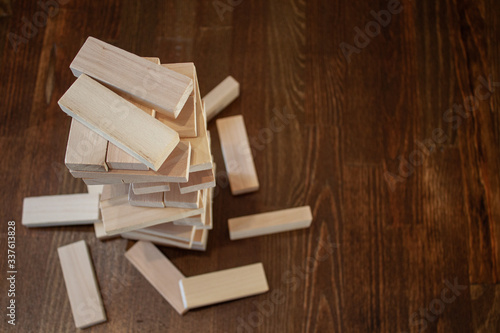 A tower of sticks, a board game for friends