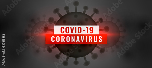 covid19 coronavirus pandemic outbreak background with black virus cell