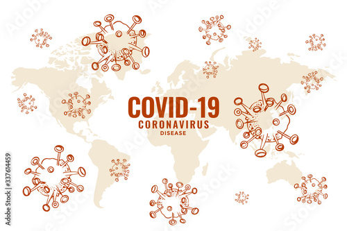 covid19 coronavirus global spread outbreak background design