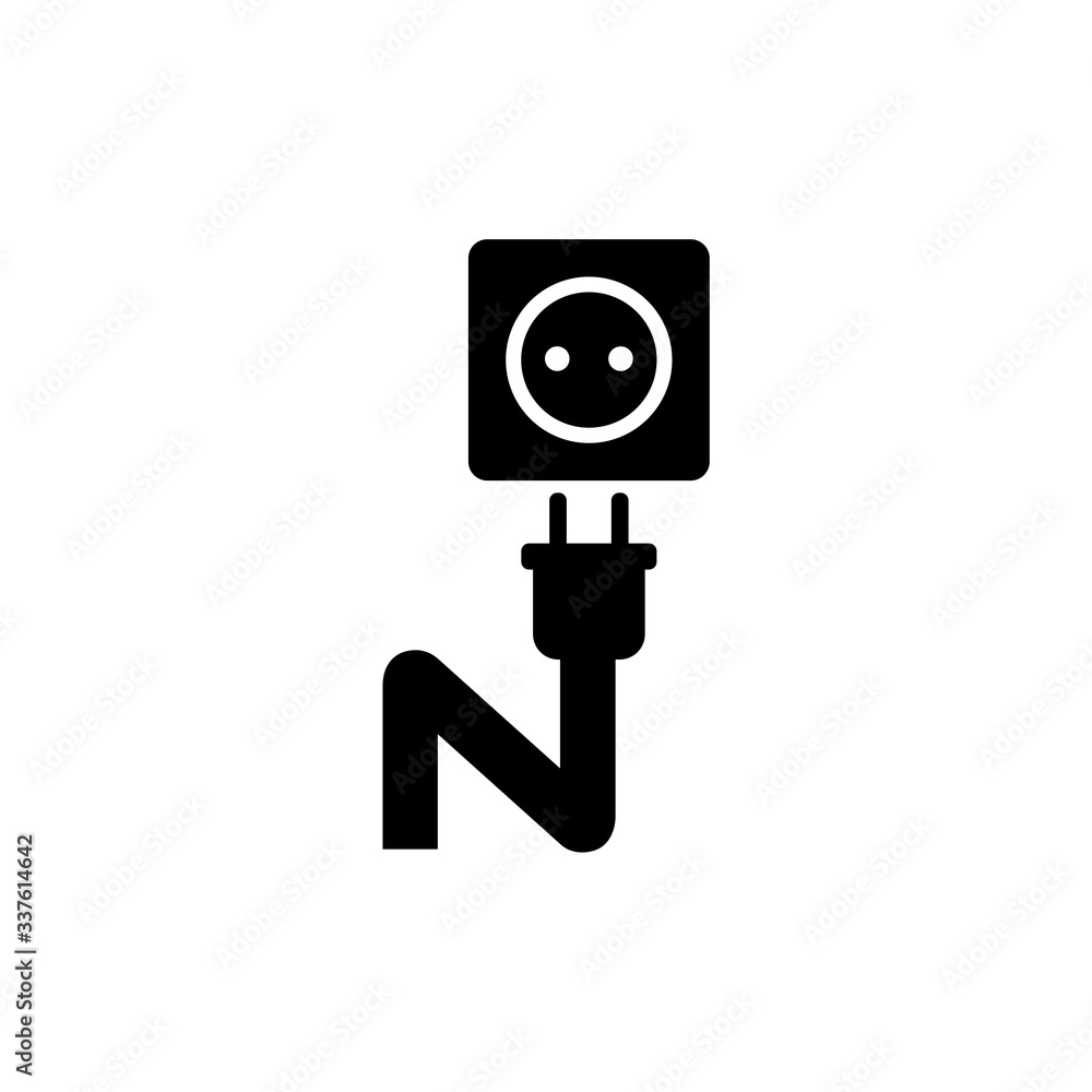 Creative Letter N Logo Design. Electric concept