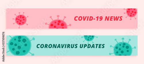 flat style coronavirus covid19 banner for news and updates
