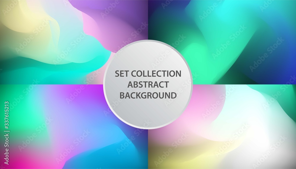 set collection colorful fluid vector background banner design.