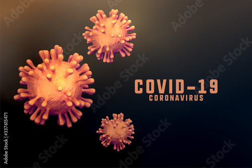 novel coronavirus outbreak background with virus cell