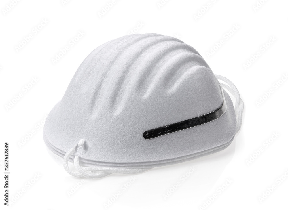 Medical protective masks on white background Medical protective masks on white background
