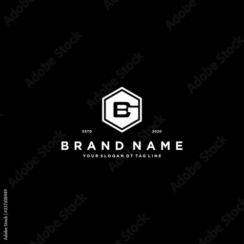 letter GB logo design vector photo