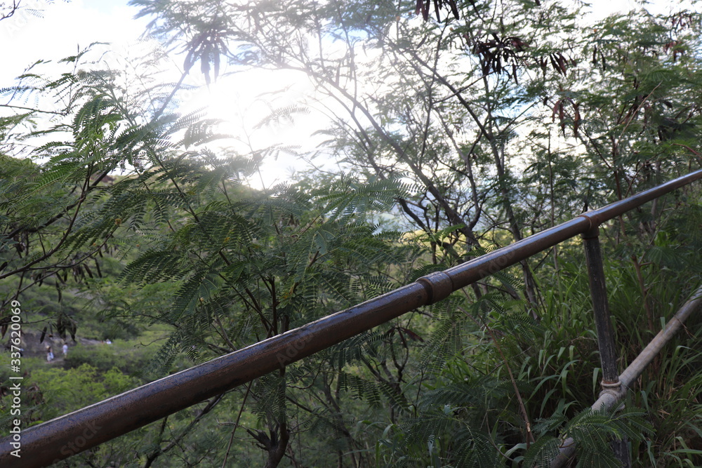 Fototapeta premium Honolulu Diamond head and Honolulu beach