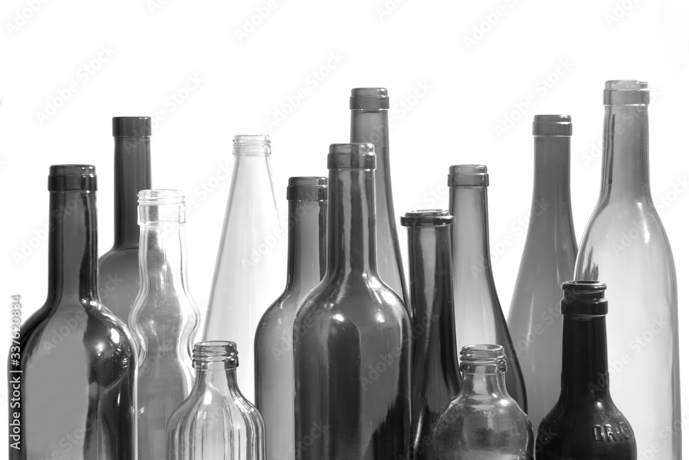group of bottleneck on white background group of bottleneck on white background
