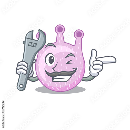 A picture of viridans streptococci mechanic mascot design concept