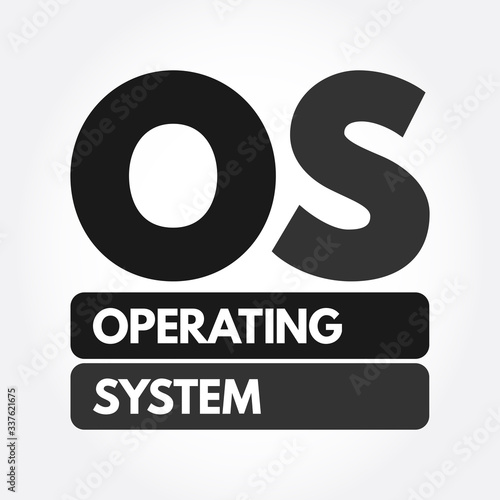 OS - Operating System acronym, business concept background