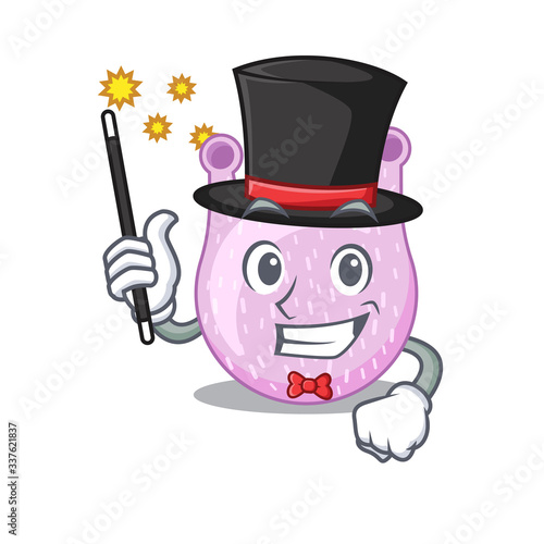 An attractive Magician of viridans streptococci cartoon design