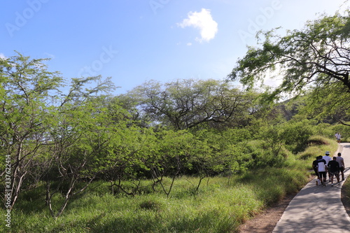 Honolulu Diamond head and Honolulu beach