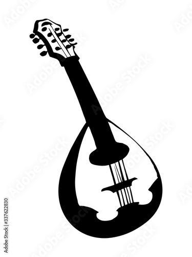 Mandolin. Vector drawing icon sign