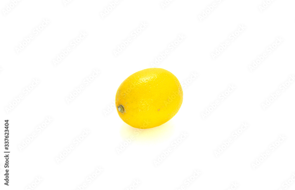 Yellow lemon. Isolate. White background Yellow lemon. Isolate. White background