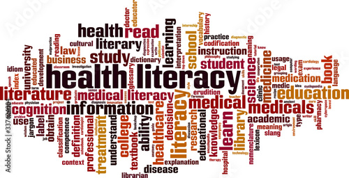 Health literacy word cloud