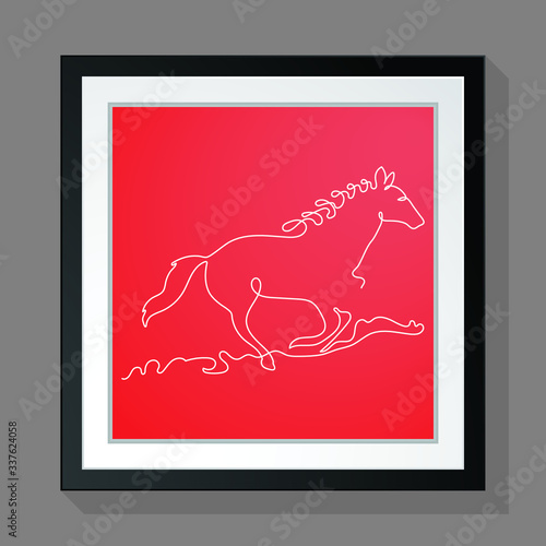 One-Line drawing of  Living Creatures. Vector Art