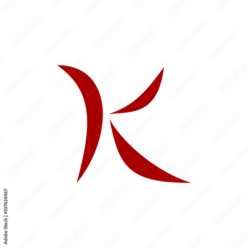 Letter K Logo Design icon isolated on white background Letter K Logo Design icon isolated on white background