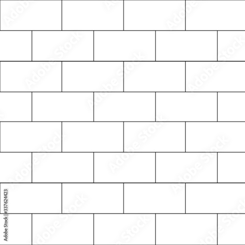 A vector illustration of a white brick wall. The wall covers the illustration from corner to corner, serving as both the background 