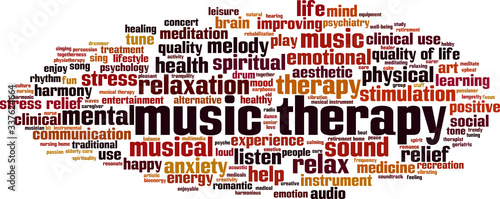 Music therapy word cloud