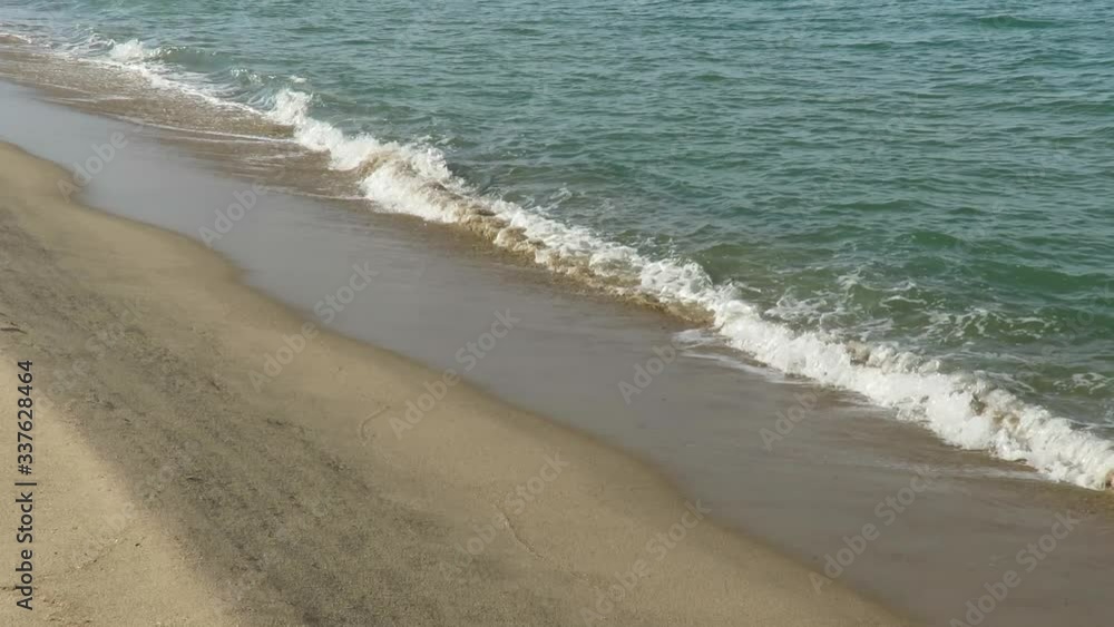 Calm and Relaxing Waves on The Beach Coast. RAW Footage. Calm and Relaxing Waves on The Beach Coast. RAW Footage.