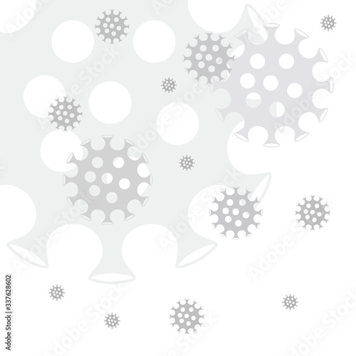 Black and white stylized coronovirus vector seamless photo
