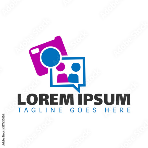 camera snapshot photo album logo vector graphic design