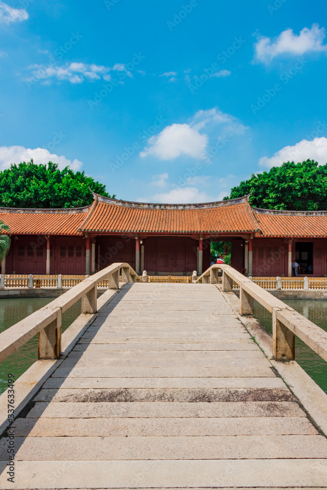 The Confucian Temple in Quanzhou, China. An old 500-year-old building.