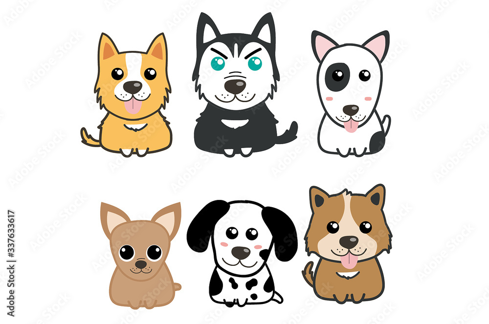 dogs cute set dogs cute set