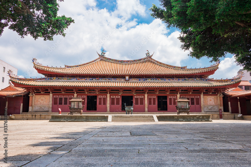 The Confucian Temple in Quanzhou, China. An old 500-year-old building. The Confucian Temple in Quanzhou, China. An old 500-year-old building.