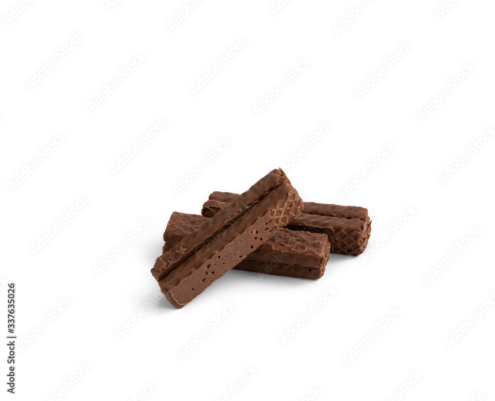 chocolate stick on white background chocolate stick on white background