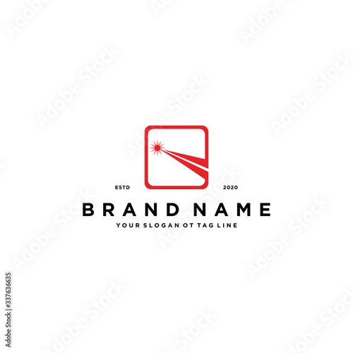 laser logo design vector