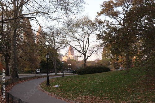 Fototapeta Naklejka Na Ścianę i Meble -  New York in her beautiful autumn suit Central Park