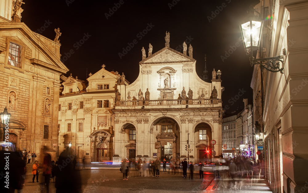 Streets of night Prague