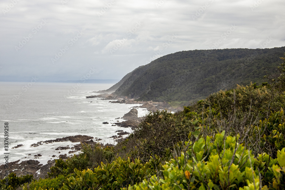 Ausblick auf die Küste des Tsitsikamma Nationalparks in Südafrika