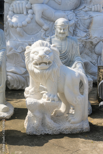 Marble carving sculpture, the symbol of Power, by Chinese.