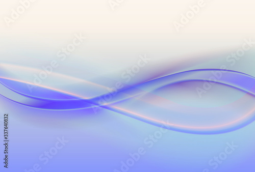Abstract blue background, elegant wavy illustration 