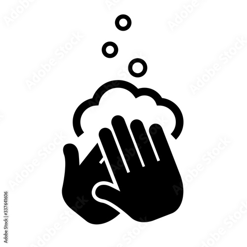 Wash your hands vector icon