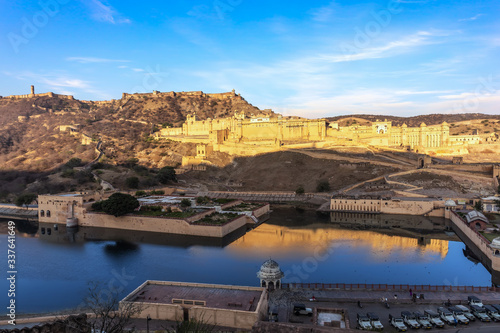 Amber Fort and the lake view, Jaipur, Rajasthan, India © AlexAnton