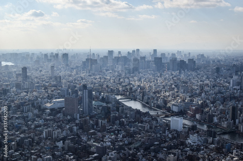 The view of cityscape in Tokyo  Japan
