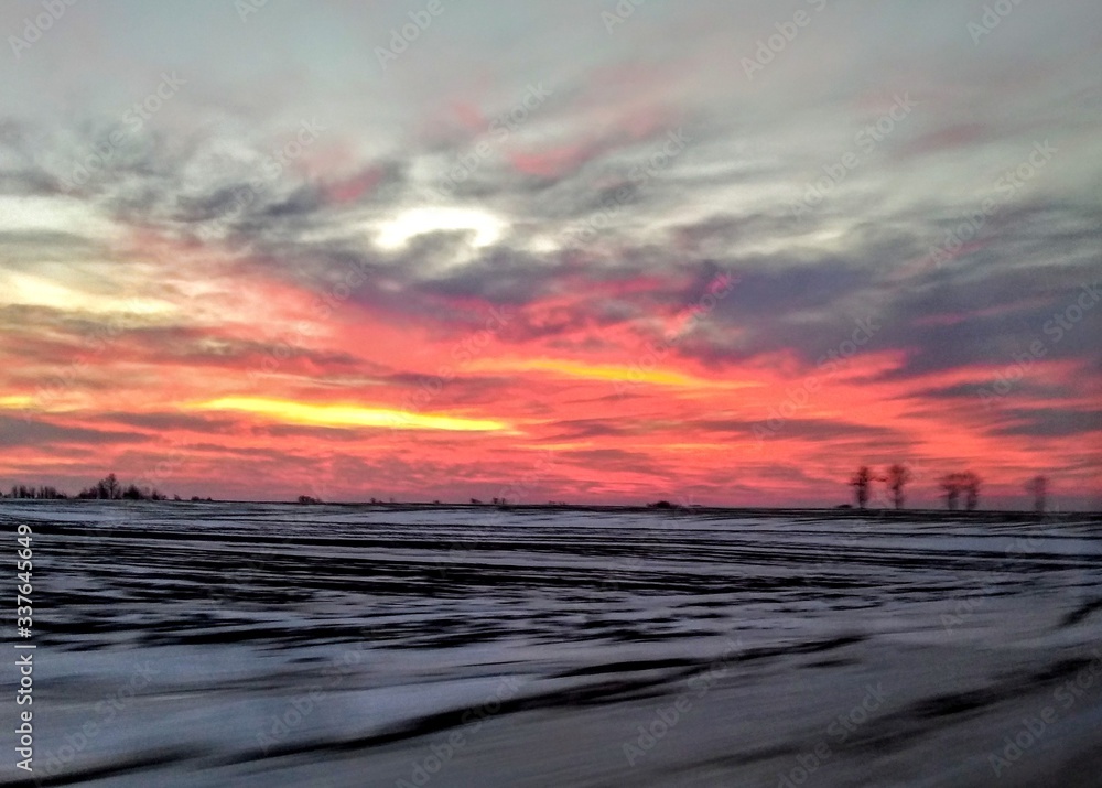 Obraz premium sunset at the beach