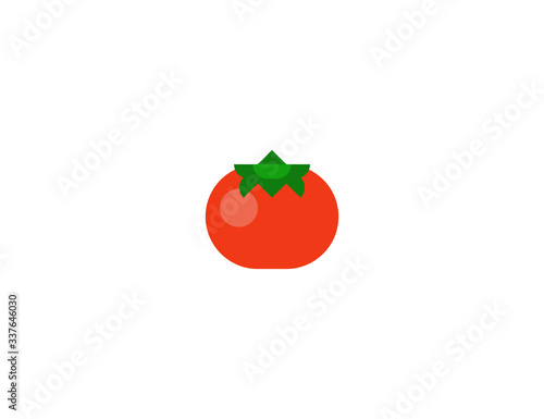 Tomato vector flat icon. Isolated fresh tropical vegetable tomato emoji illustration 