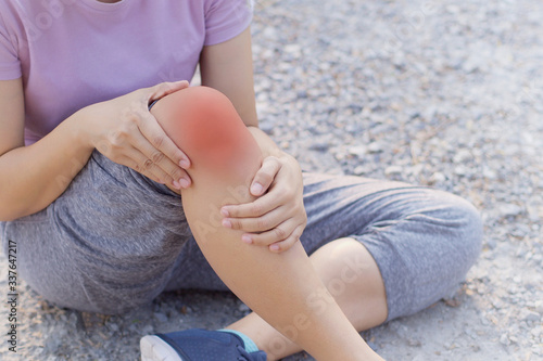 Runners have sore knees May be caused by the stress of the muscles and bones.