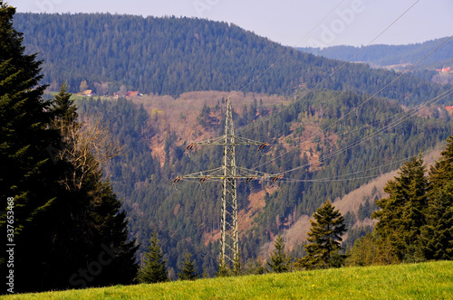 Power transmission line over the Black Forest