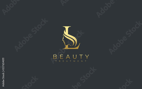 Letter L Beauty Face Logo Design