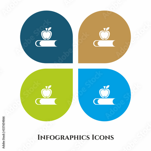 Book Vector Illustration icon for all purpose. Isolated on 4 different backgrounds.