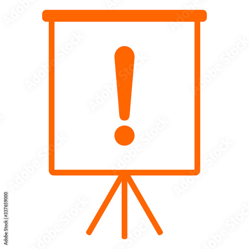 Ausrufezeichen und Flipchart